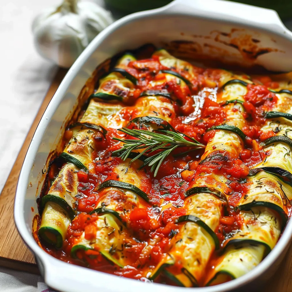 Beau roulé de courgette farci aux légumes colorés