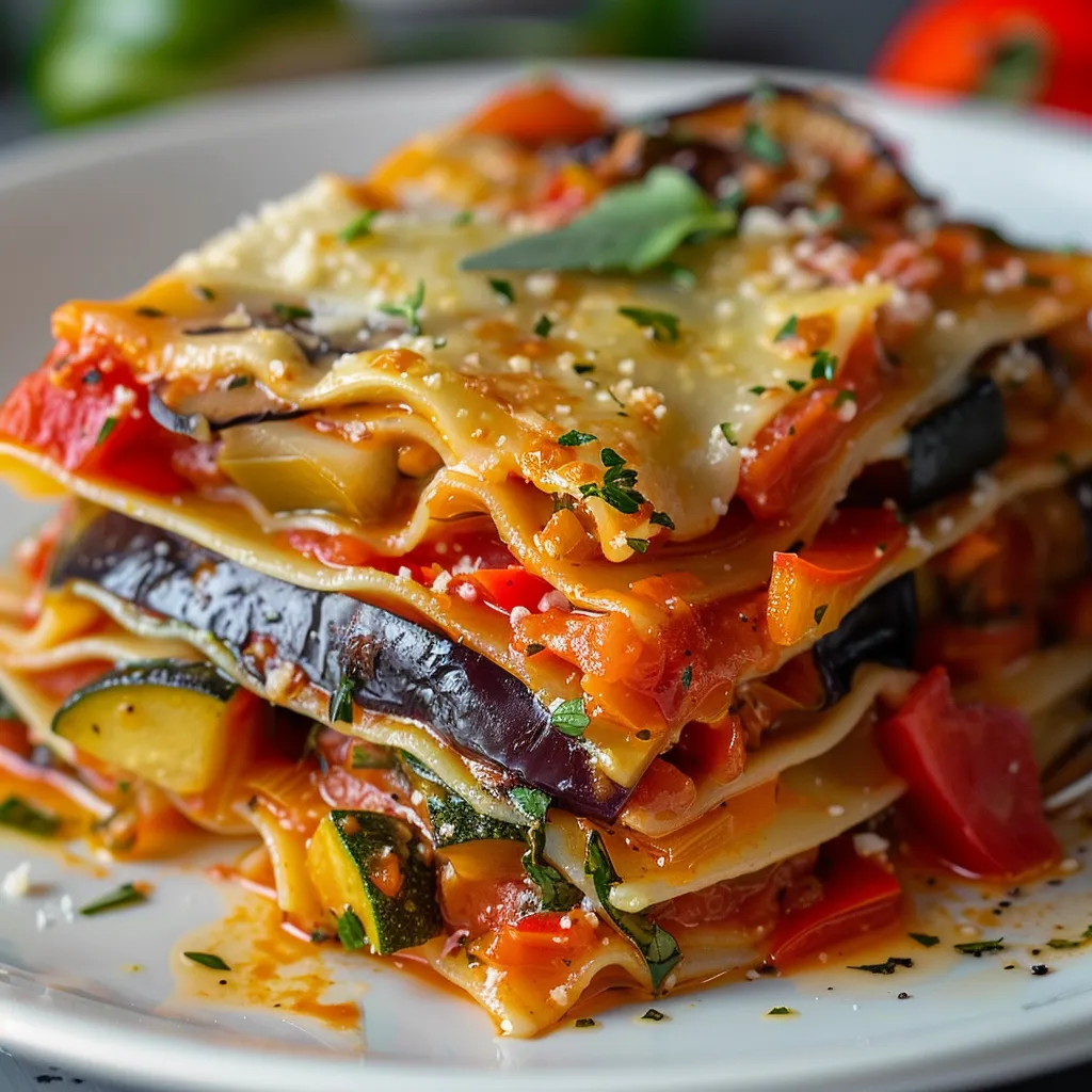 Lasagnes aux légumes d'été gratinées au parmesan