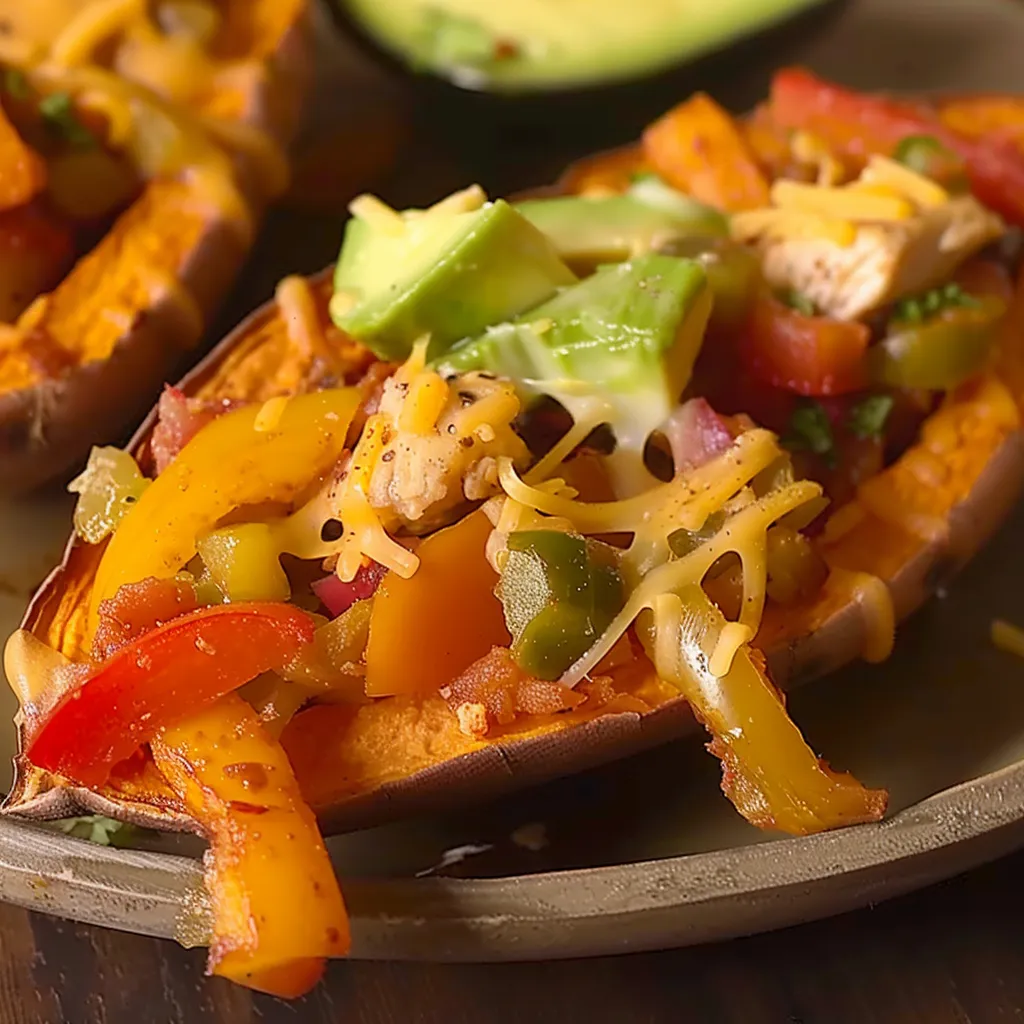 Délicieuses patates douces fajitas micro-ondes