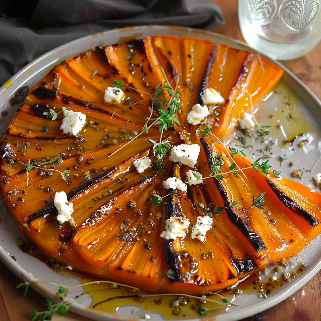 Tatin carottes feta caramélisées