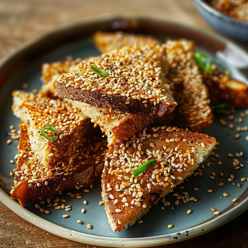 Crevettes pain et sésame