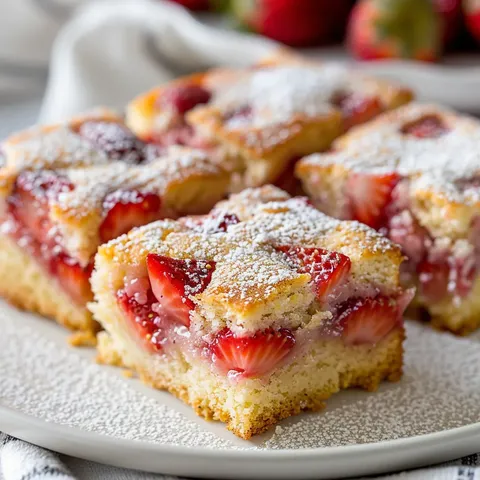 Délicieux moelleux aux fraises