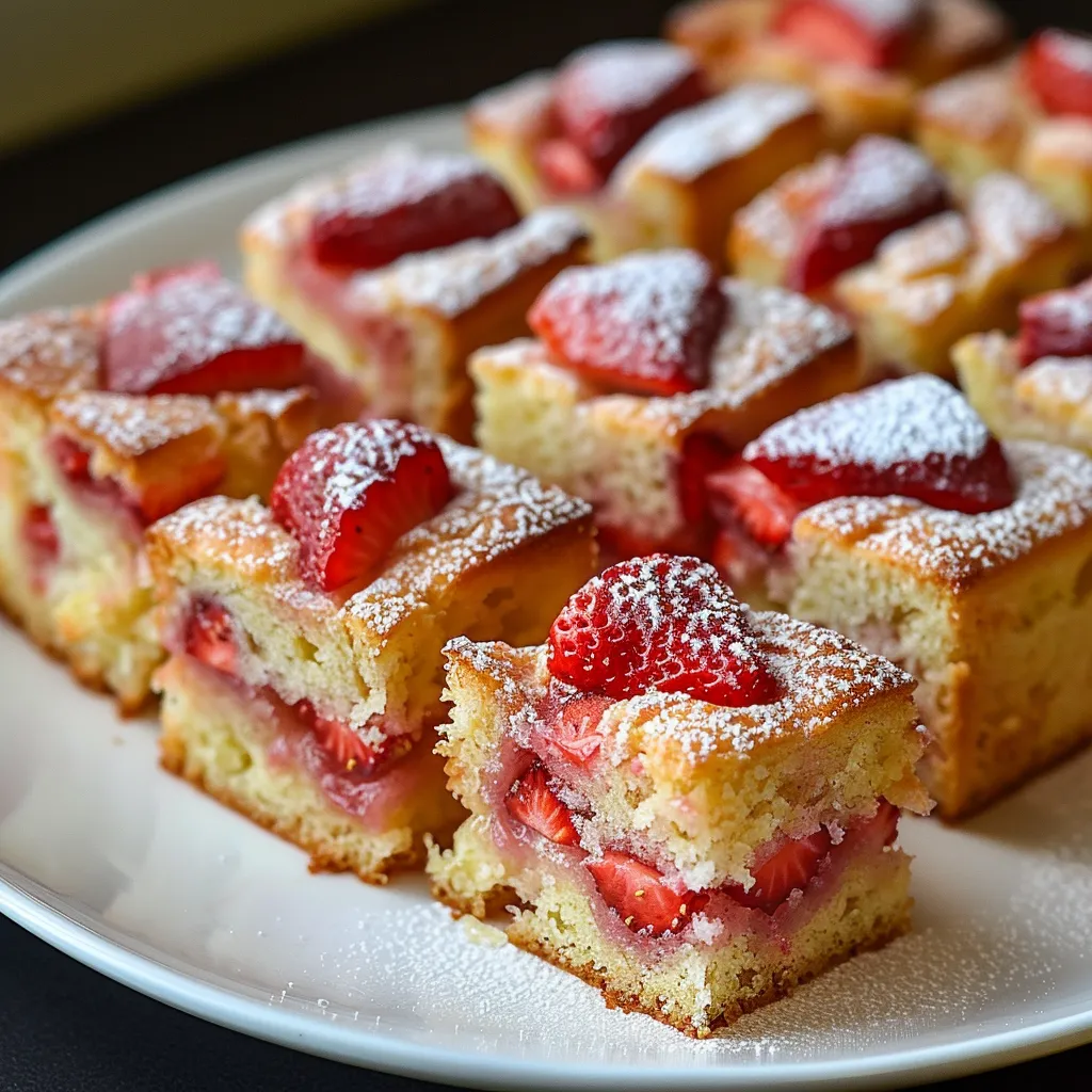 Gâteau moelleux aux fraises fraîches, simple et délicieux
