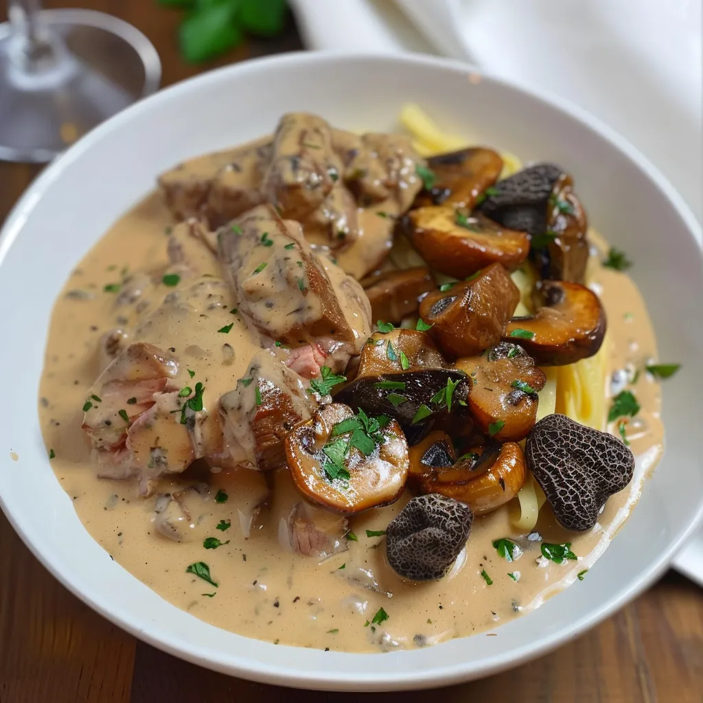 Veau crème et morilles