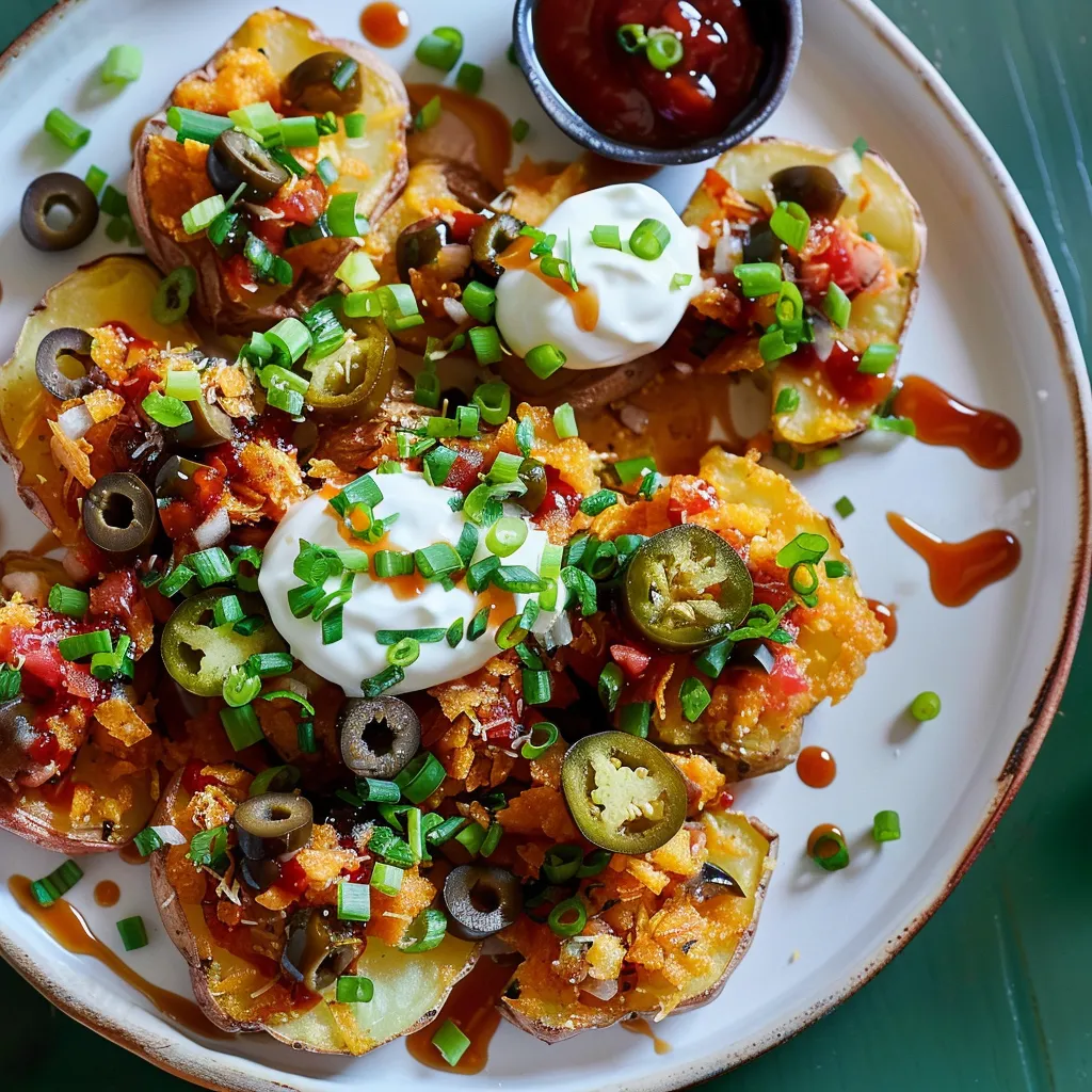 Pommes écrasées tex-mex