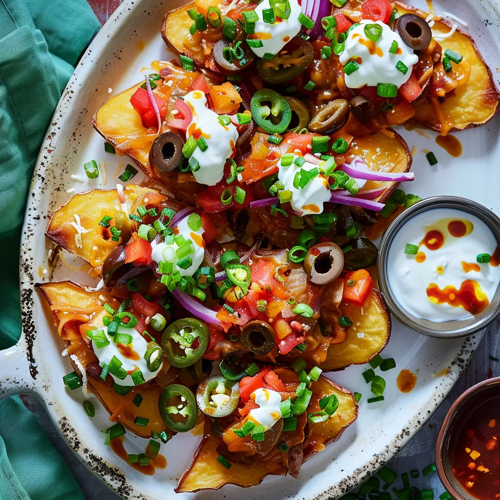 Pommes de terre écrasées façon nachos