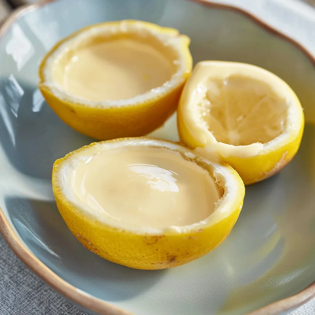 Moitiés de citrons pleines de crème douce