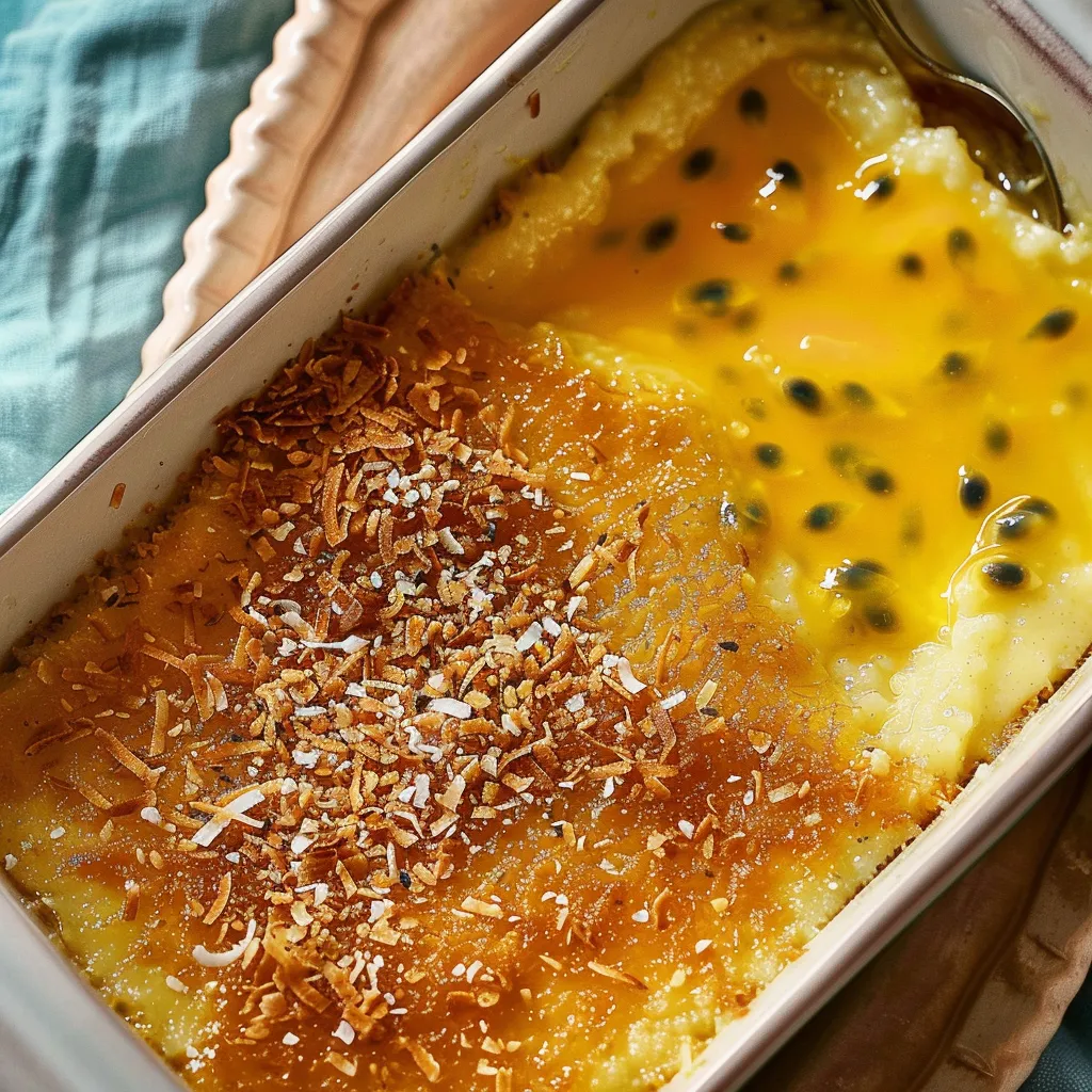Pouding très gourmand aux fruits de la passion coco