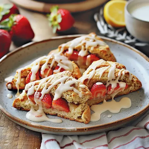 Scones moelleux aux fraises