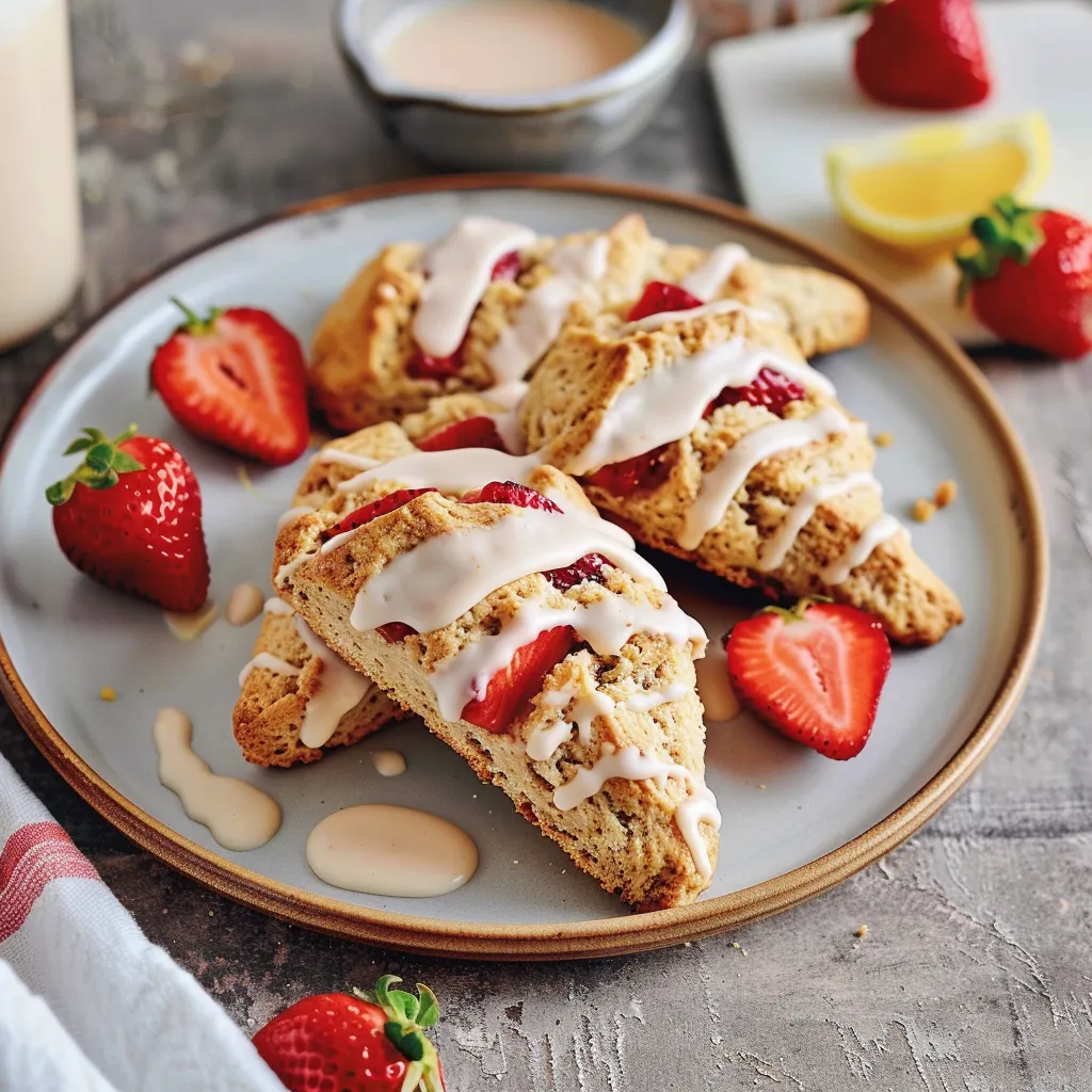 Dégustez des scones vegan aux fraises maison