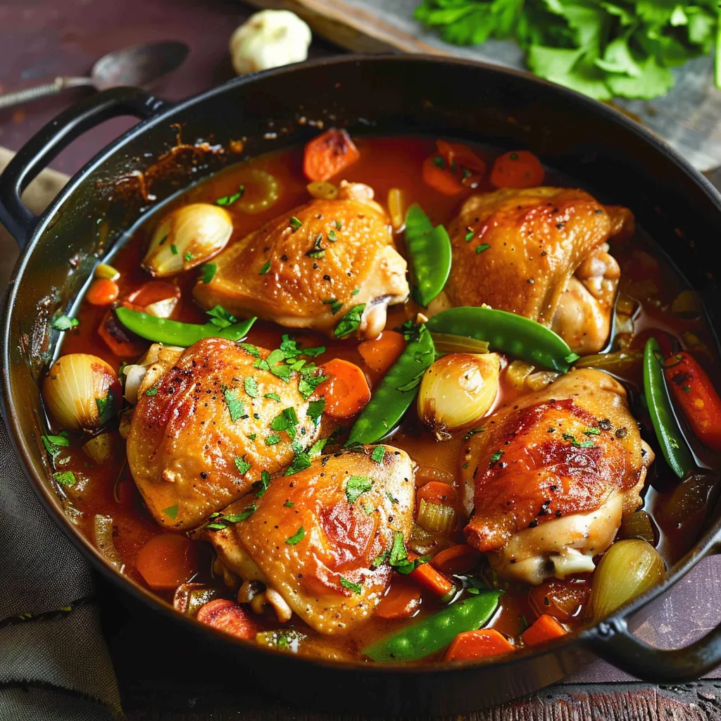 Navarin de poulet aux légumes gourmands façon Laurent Mariotte