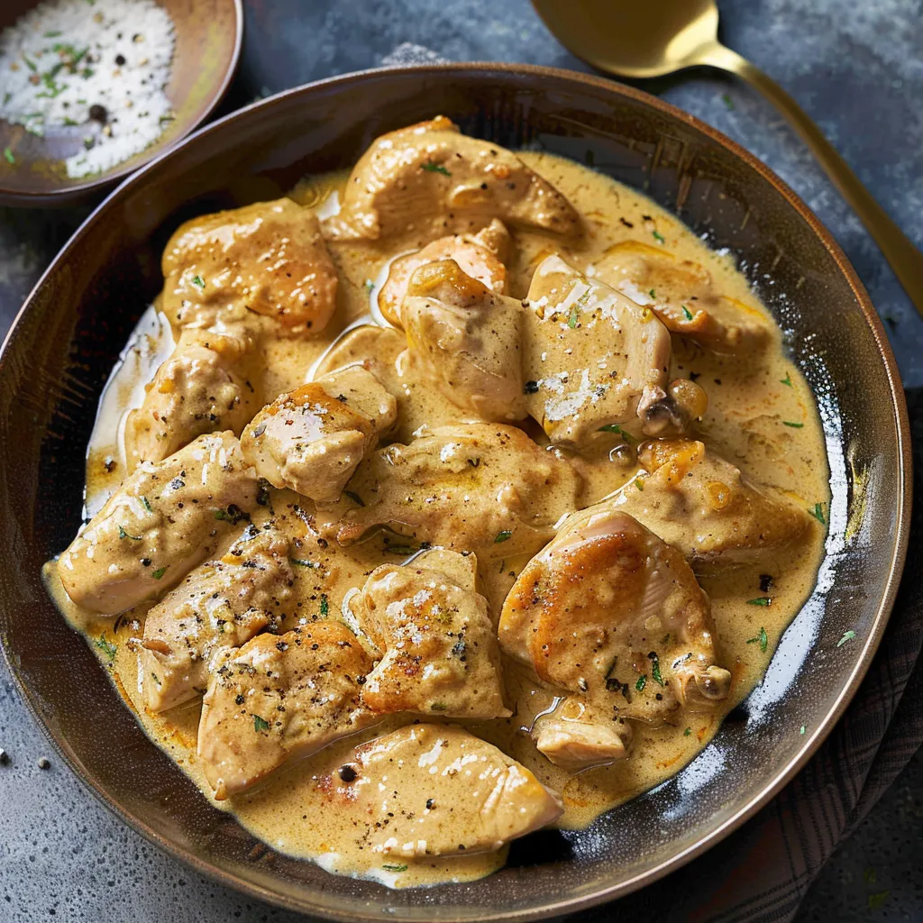 Un bon plat de poulet à la moutarde pas compliqué et ultra gourmand