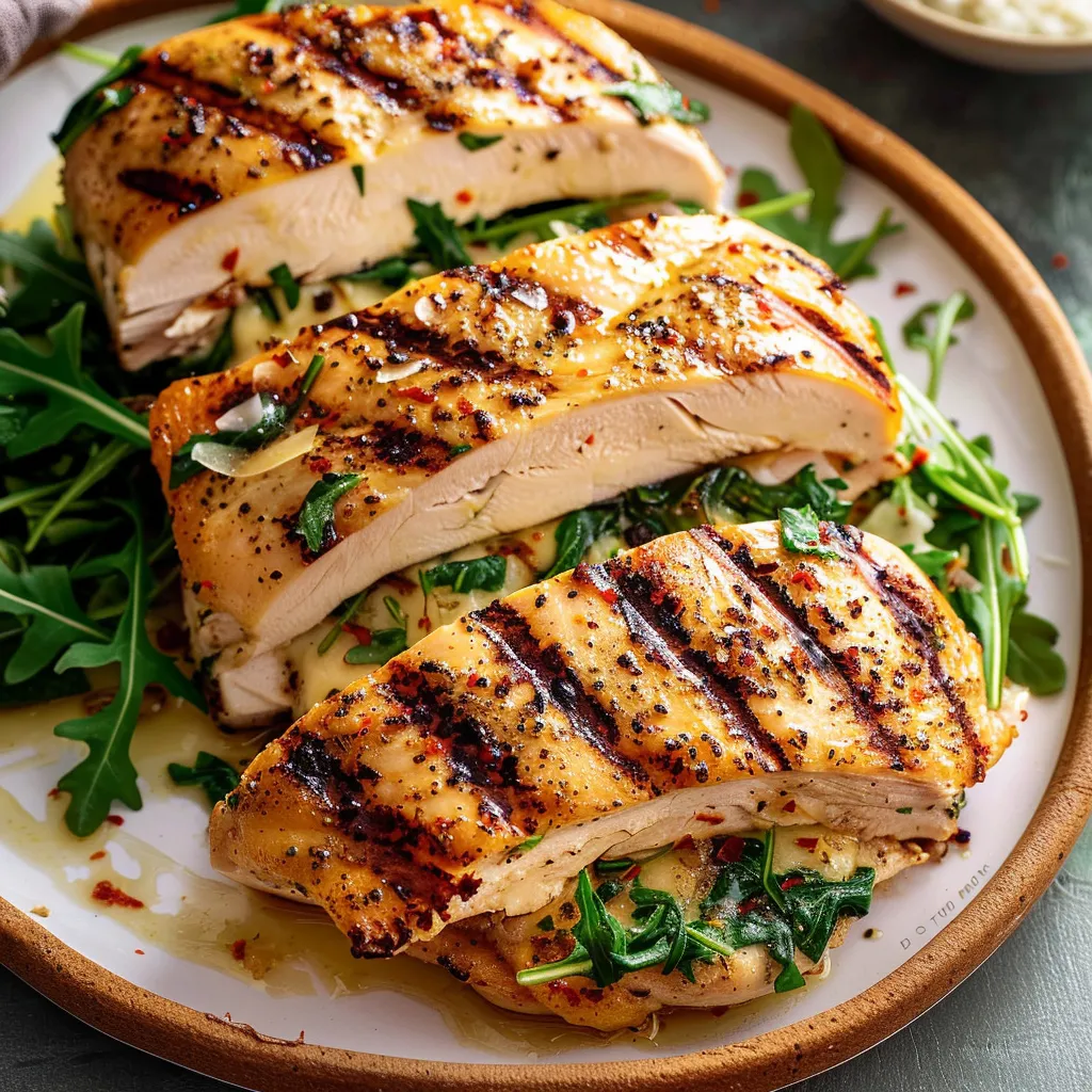 Poulet garni roquette parmesan tout simple et gourmand