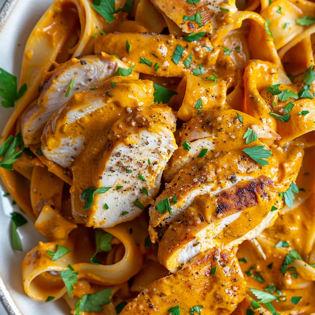 Pâtes poulet moutarde crème