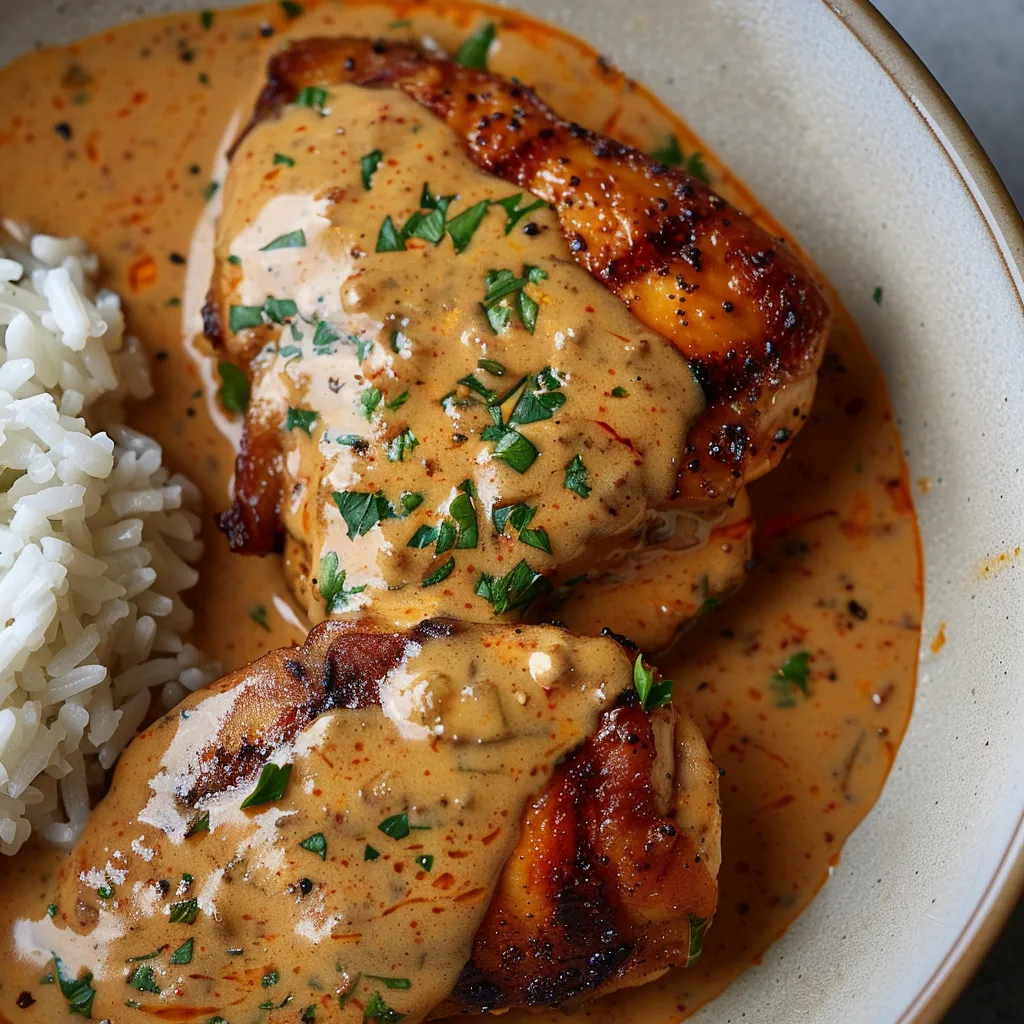Poulet cajun avec sauce crémeuse