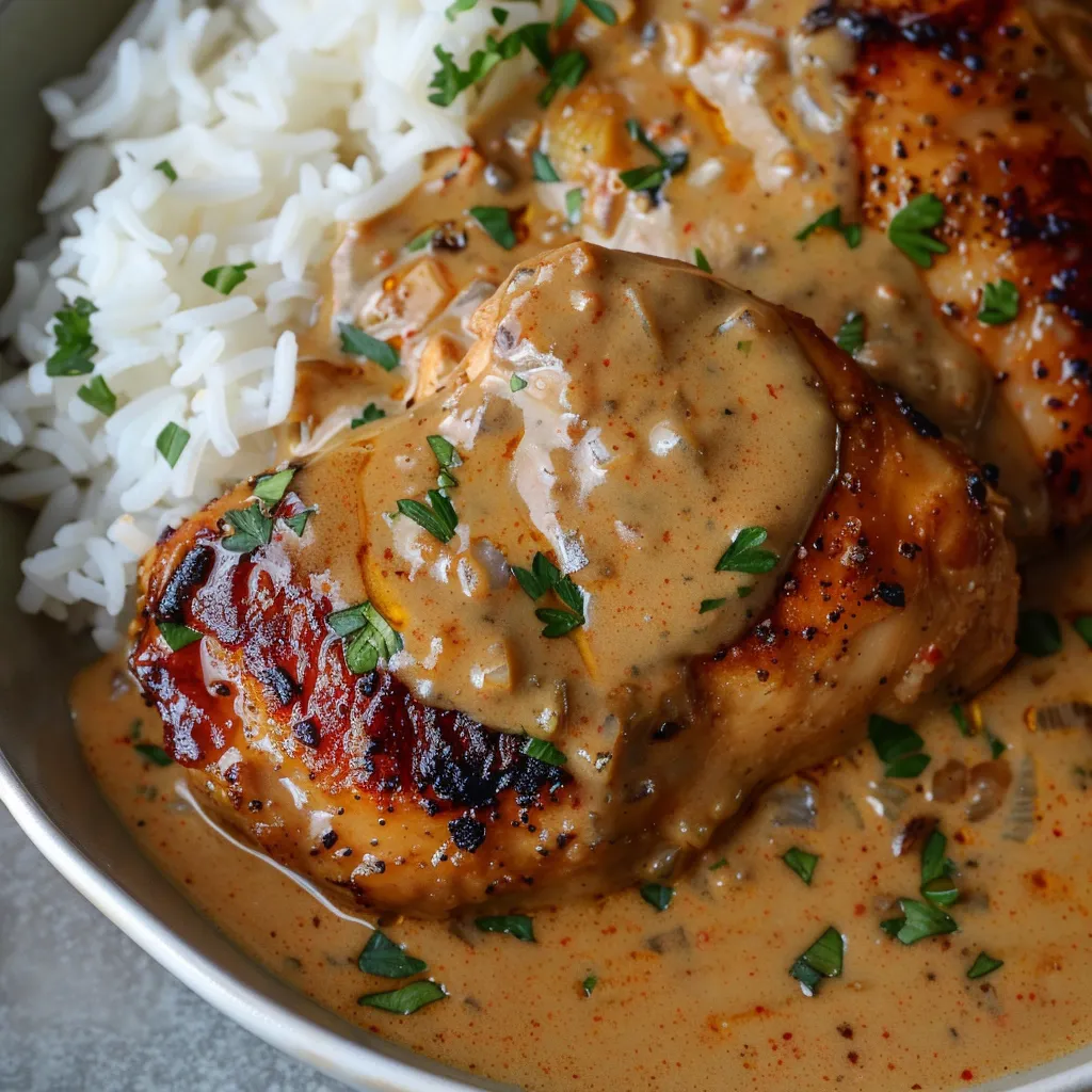 Poulet cajun crémeux aux épices