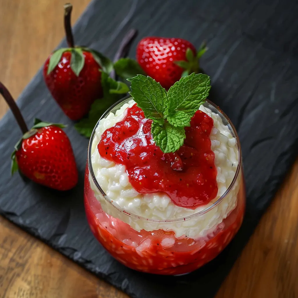 Riz au lait extra crémeux à la fraise