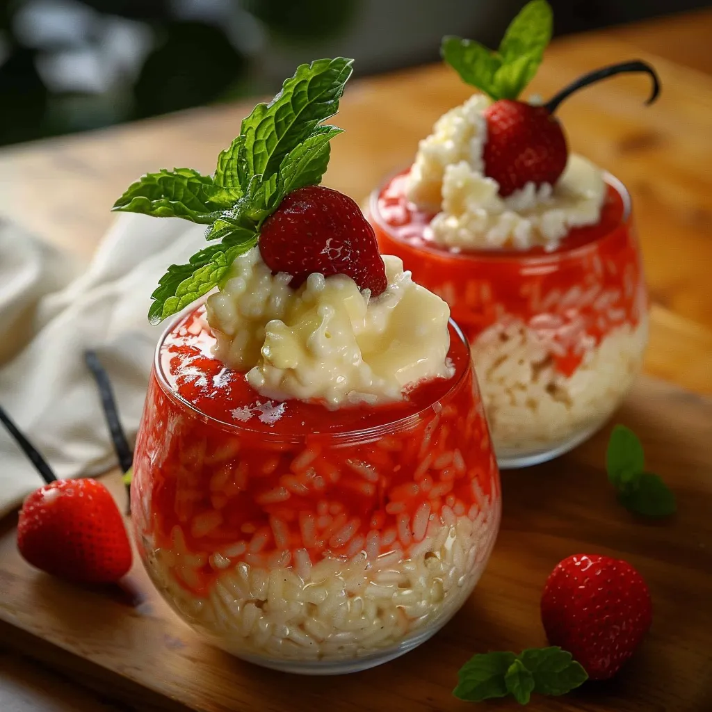 Douceur crémeuse avec fraises, coulis et chantilly maison