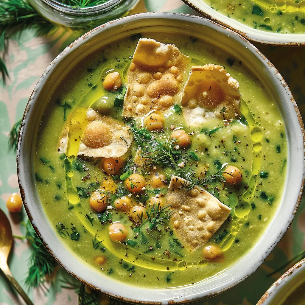 Pois chiches et roquette froide