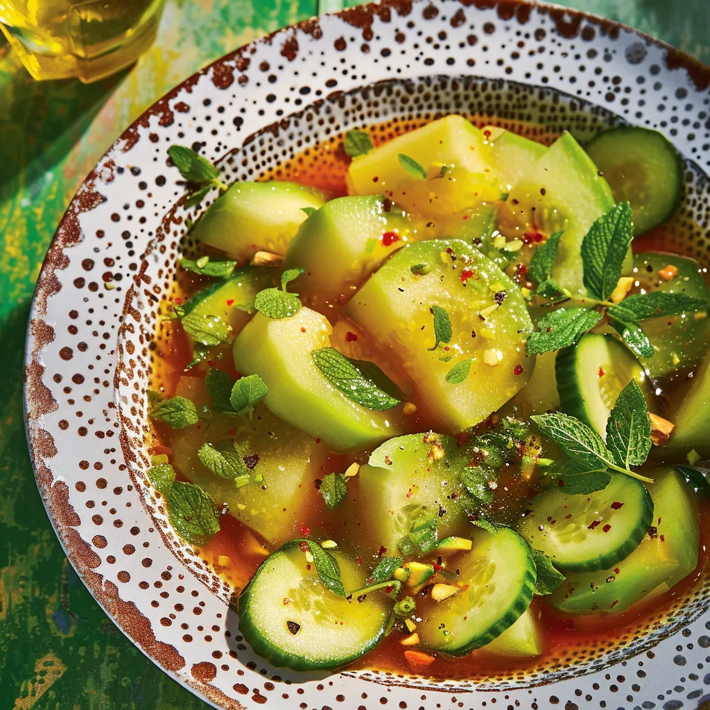 Melon et concombres frais