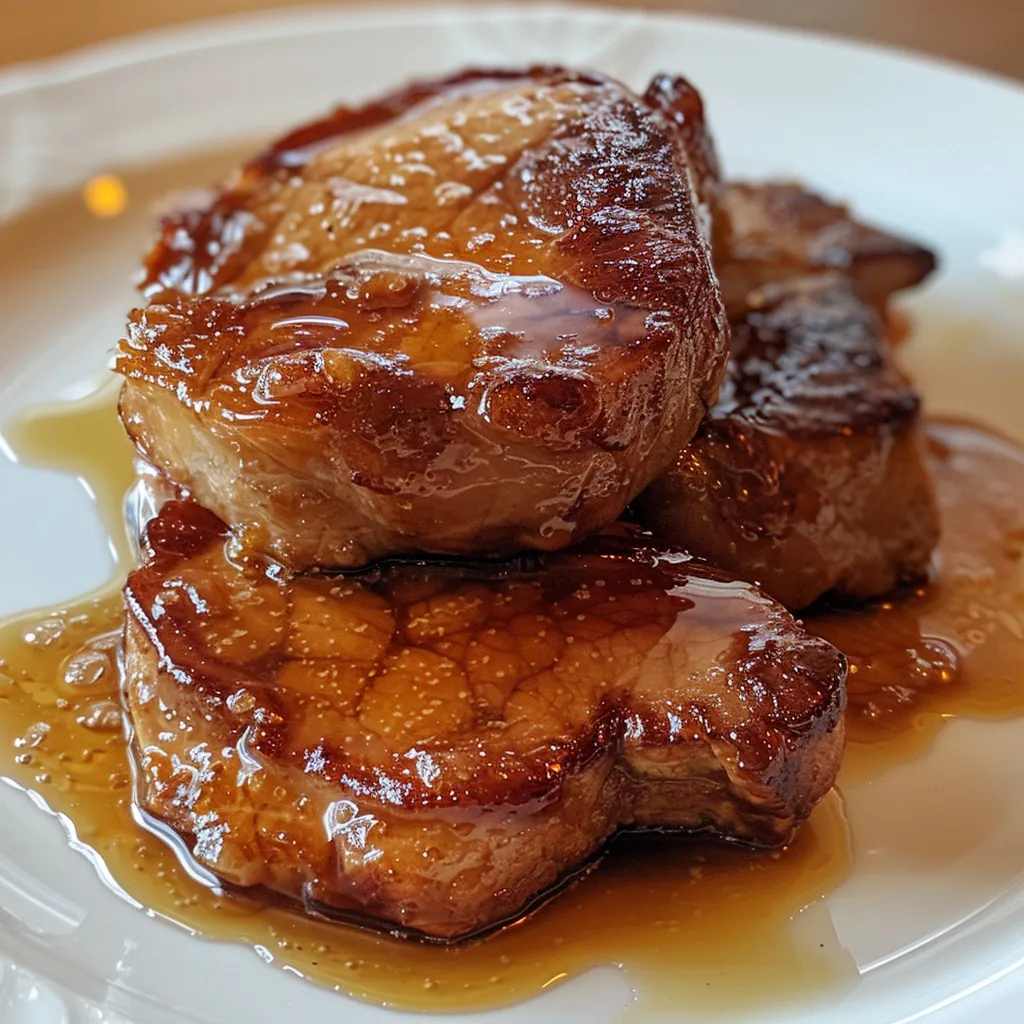 Côtelettes porc au sucre brun