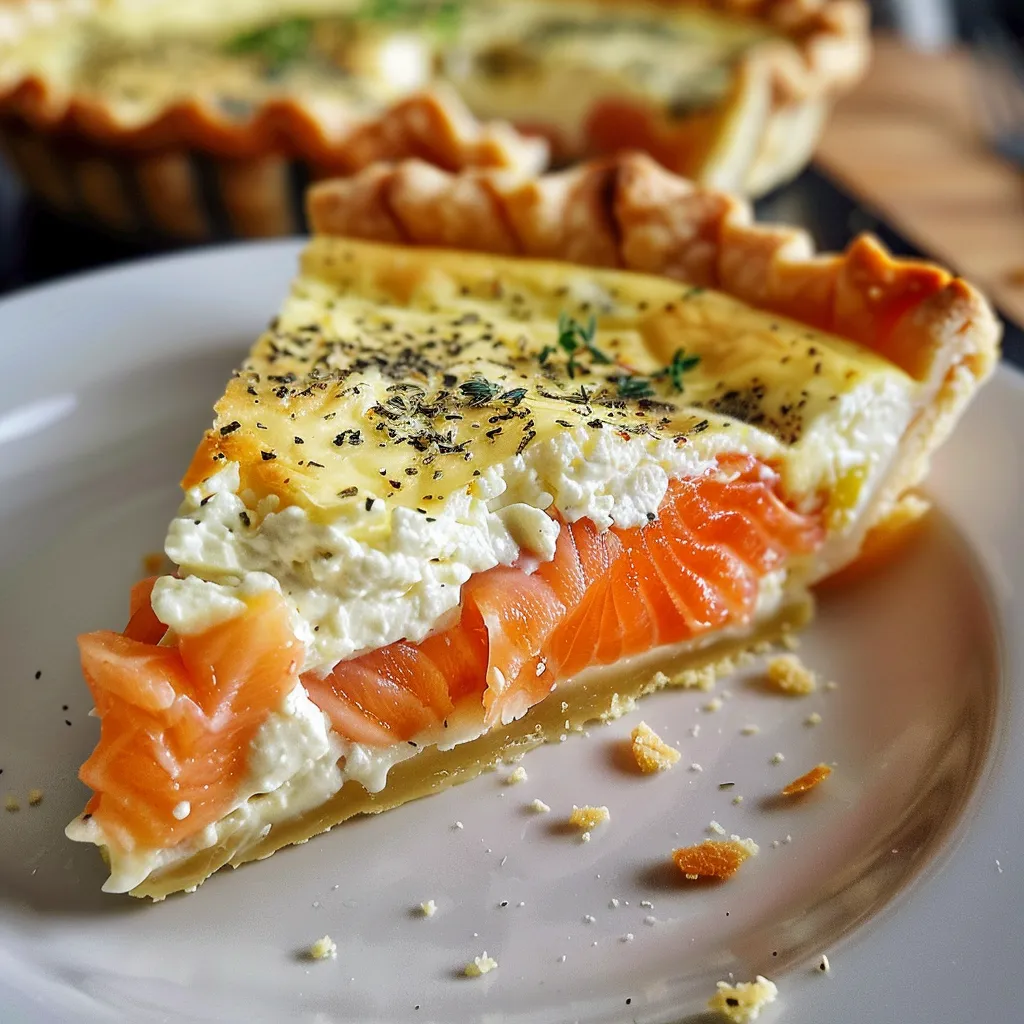 Faites-vous plaisir avec une quiche saumon Boursin délicieuse