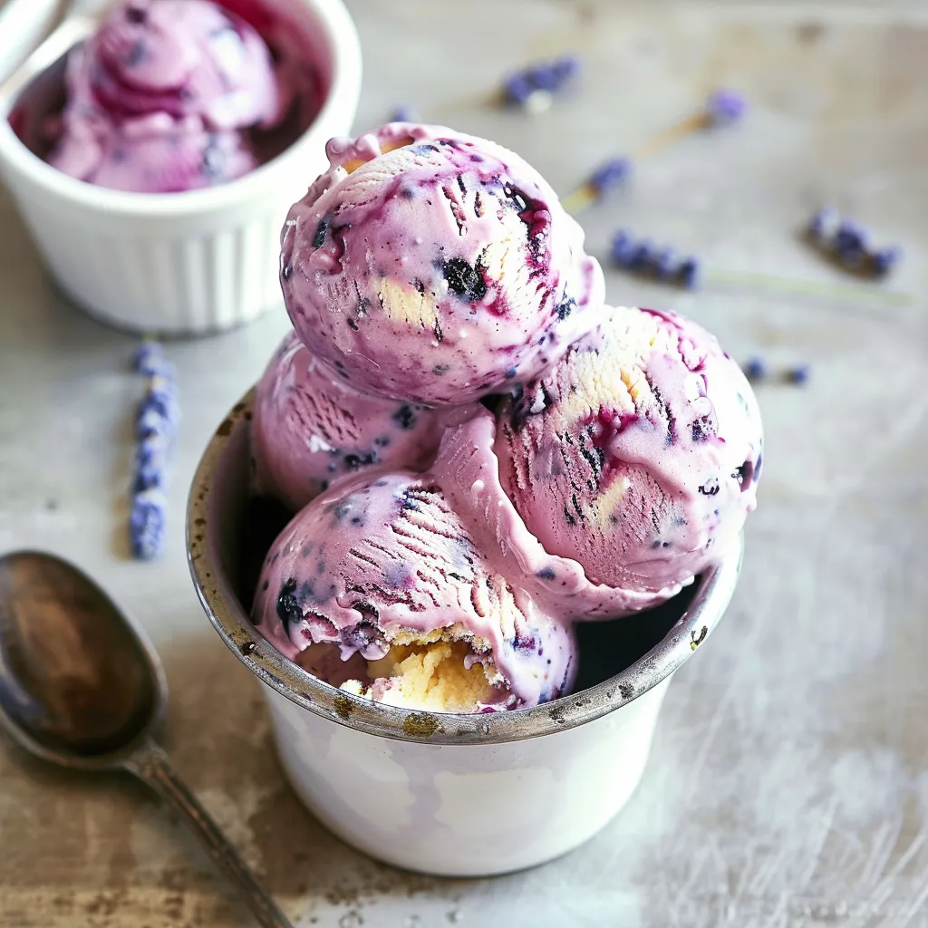 Lavande bleuets glacé