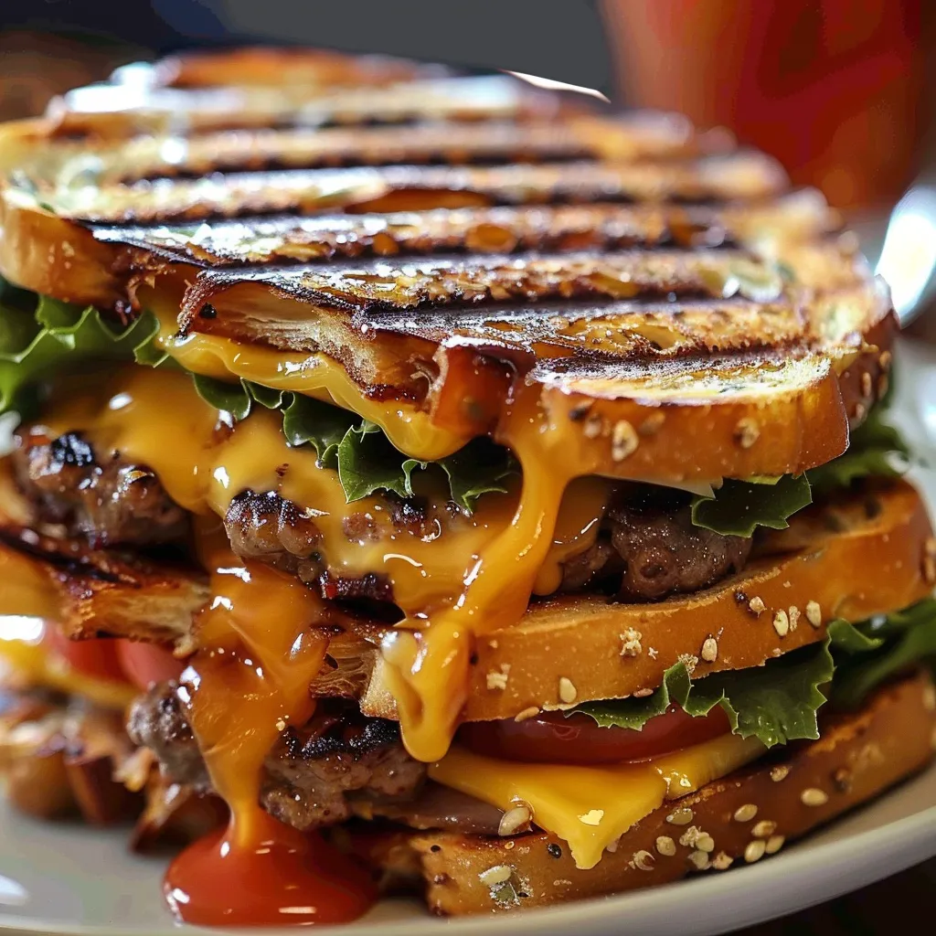 Burger panini cheddar