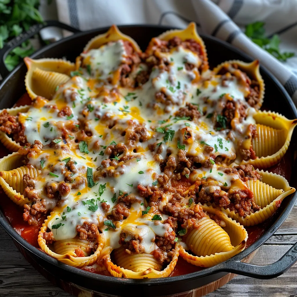 Grosses pâtes farcies au bœuf et à la ricotta toutes fondantes