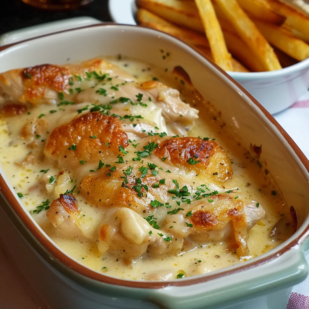 Poulet au maroilles gourmand