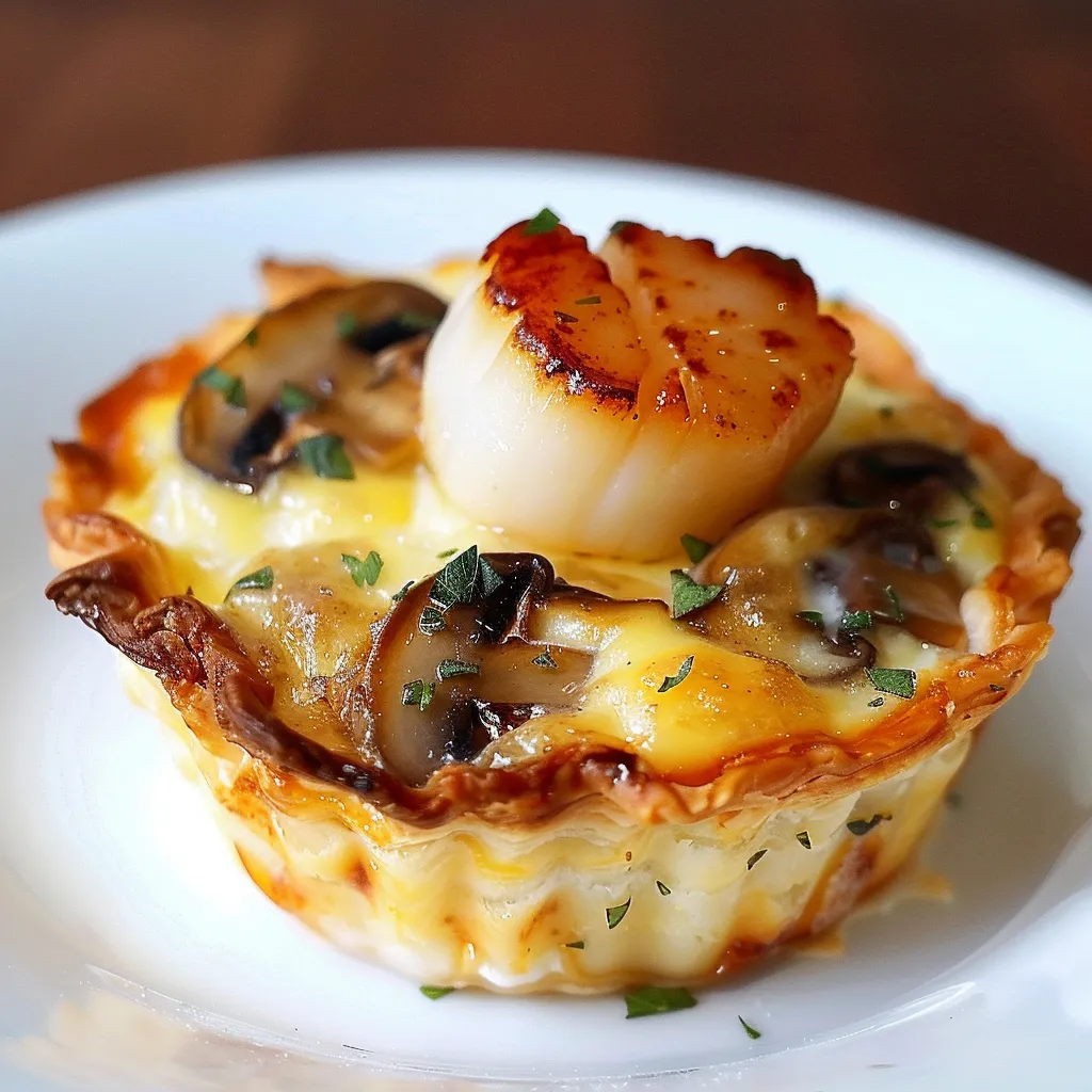 Quiches noix champignons