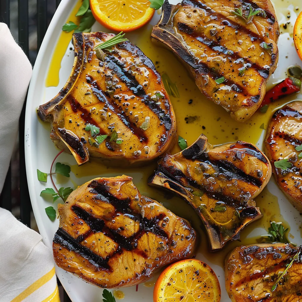 Porc curcuma grillé et miel