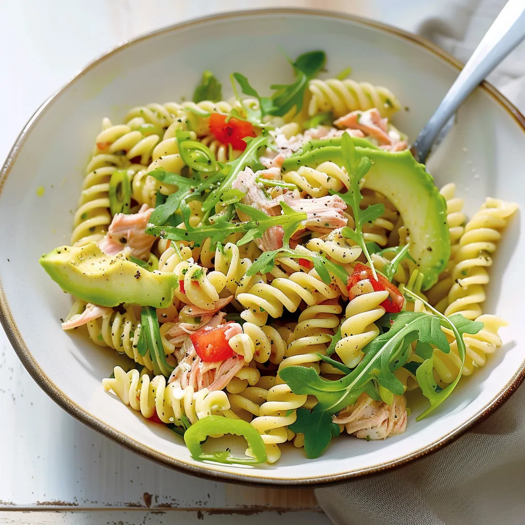 Salade légère rotinis thon avocat