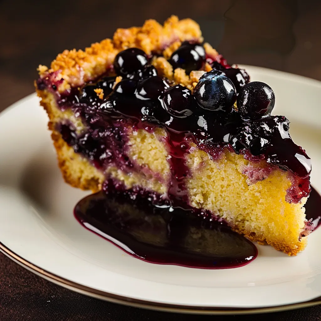 Fondant au maïs et myrtilles avec croustillant gourmand