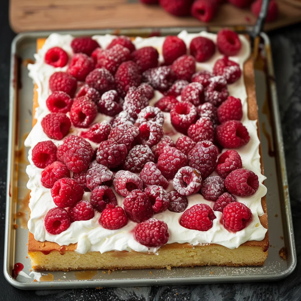 Biscuit léger à la vanille et coulis intense de framboises fraîches