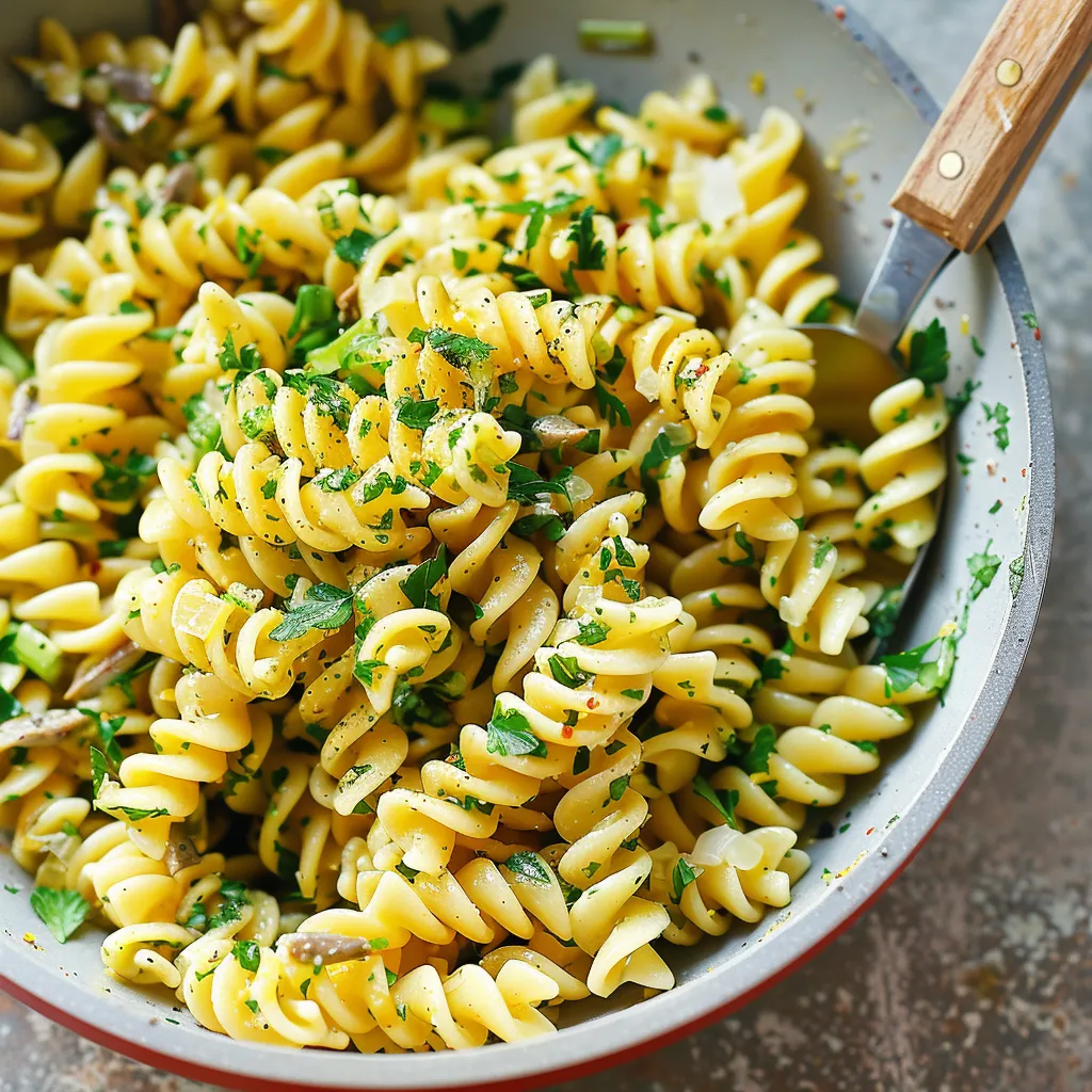 Fusillis ail citron anchois