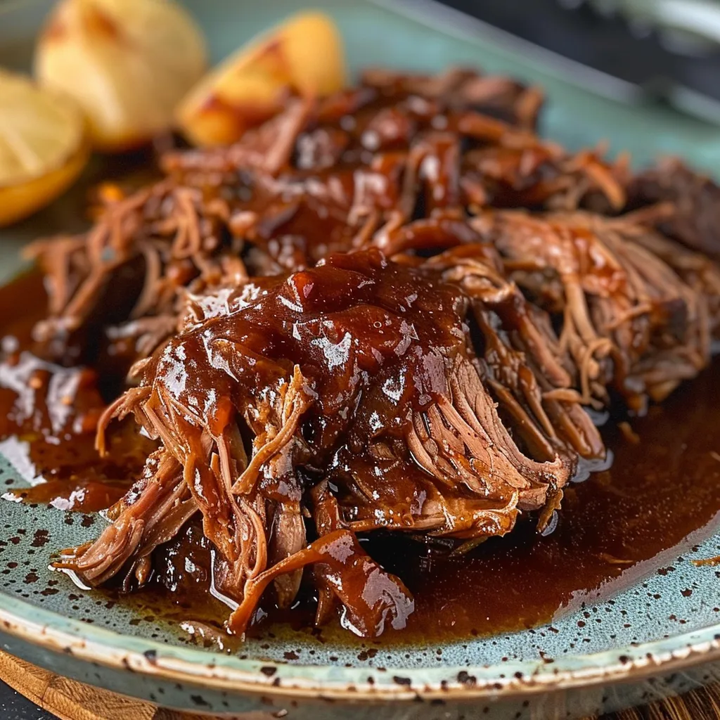 Bœuf Effiloché Ultra Fondant Sauce Barbecue Maison