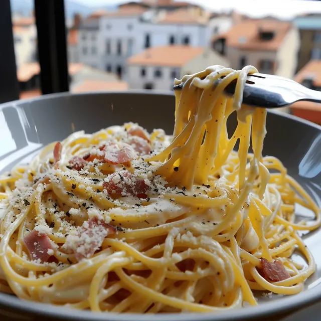 Pâtes alla Carbonara italien