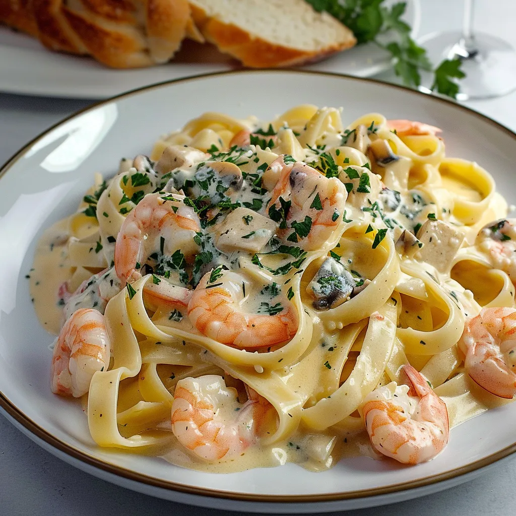 Pâtes fruits de mer délicieuses