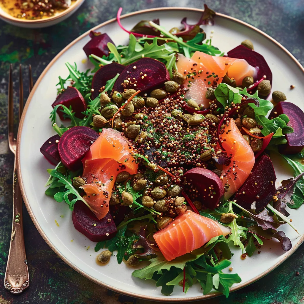 Betteraves et céréales grillées