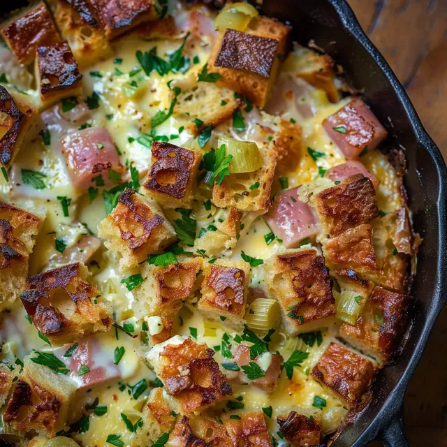 Plat poireau jambon fromage