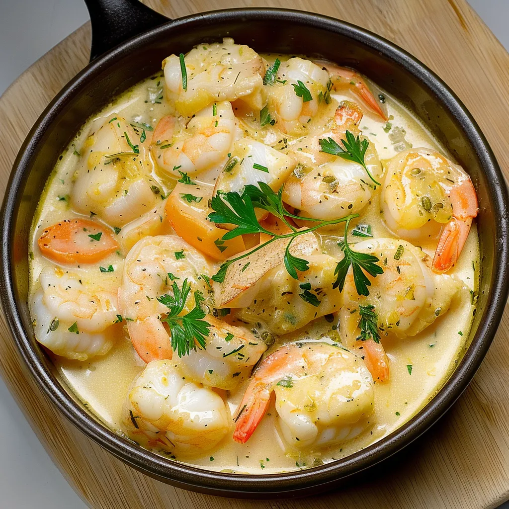 Cassolette poissons crevettes et légumes