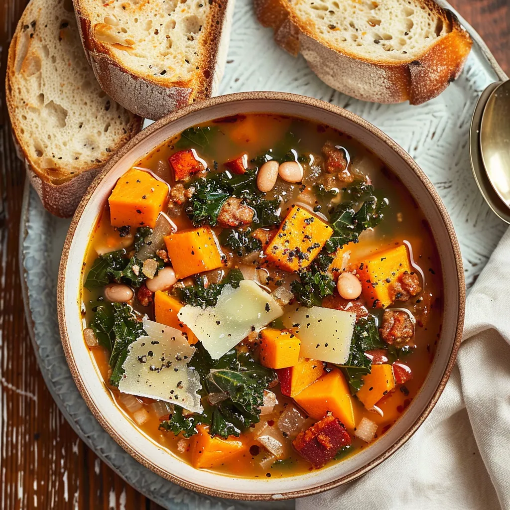 Soupe chaleureuse au chorizo et légumes