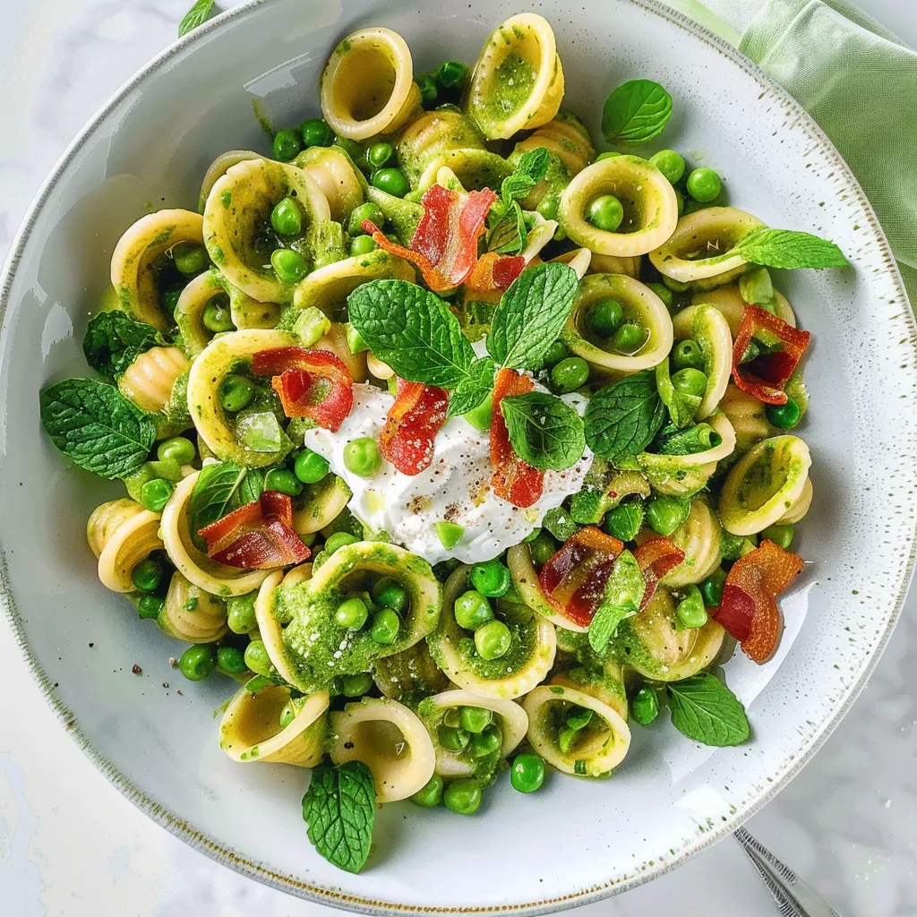 Purée de petits pois et labneh