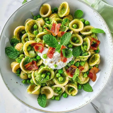 Purée de petits pois et labneh