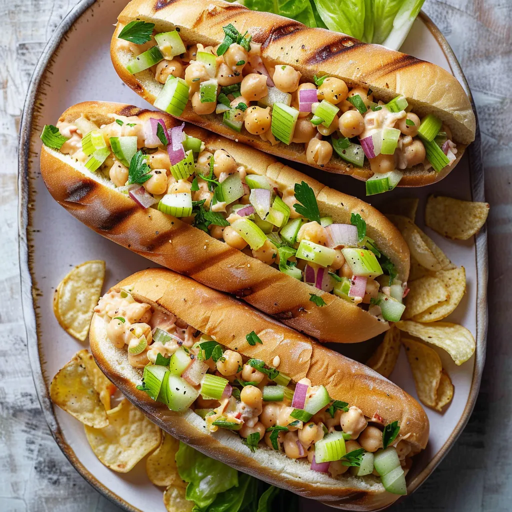 Guédilles végés aux pois chiches maison