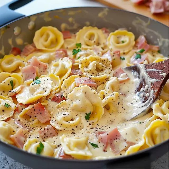 Tortellinis jambon Parmesan