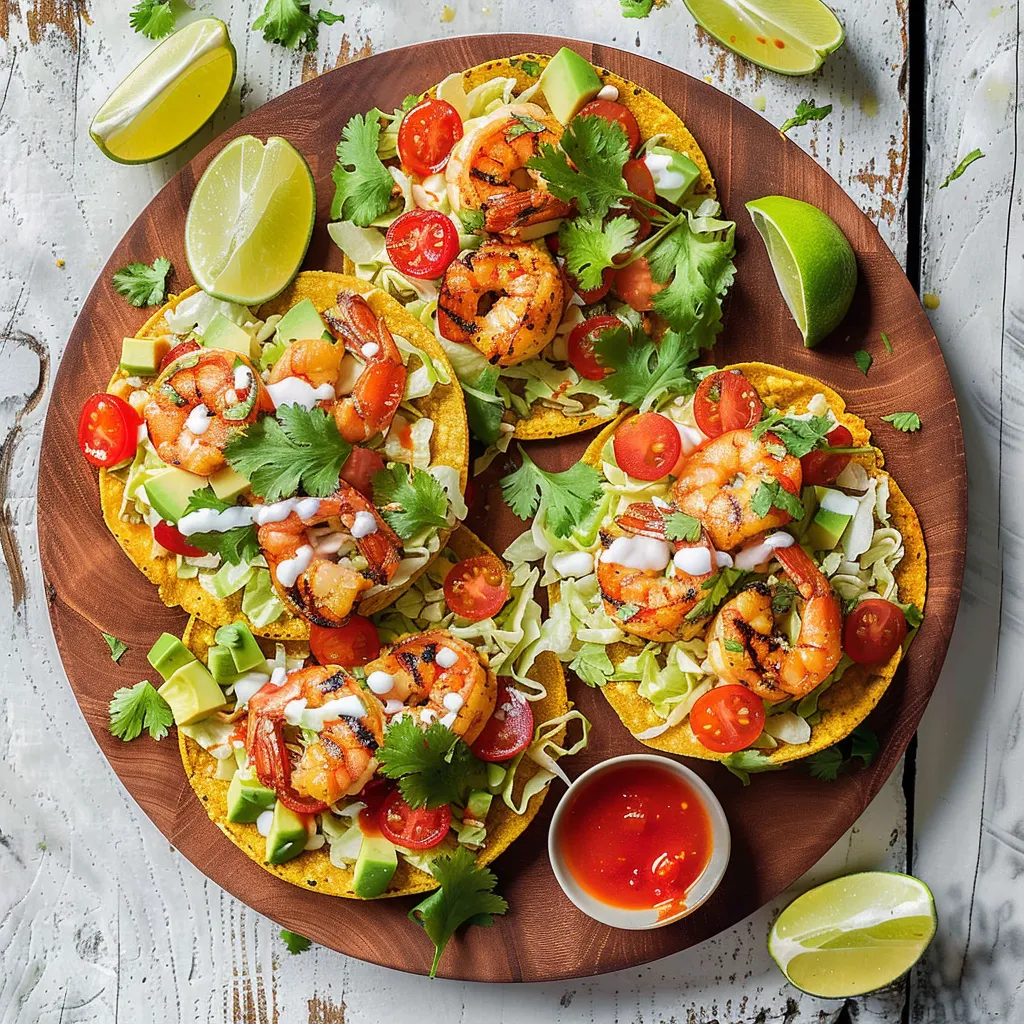 Tostadas de crevettes grillées super gourmandes