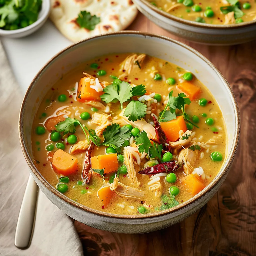 Bol gourmand de poulet façon curry indien