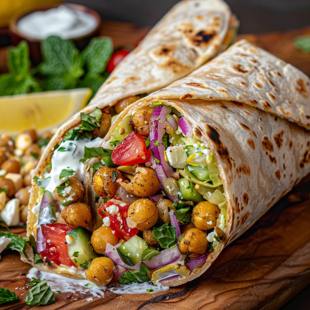 Wraps pois chiches feta gourmands